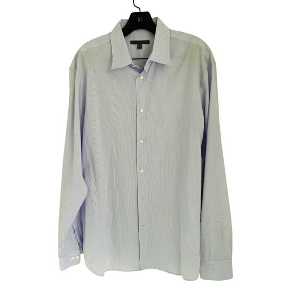 Me's John Varvatos Large Cotton Dress Shirt in Pale Lavender Purple - Picture 7 of 7